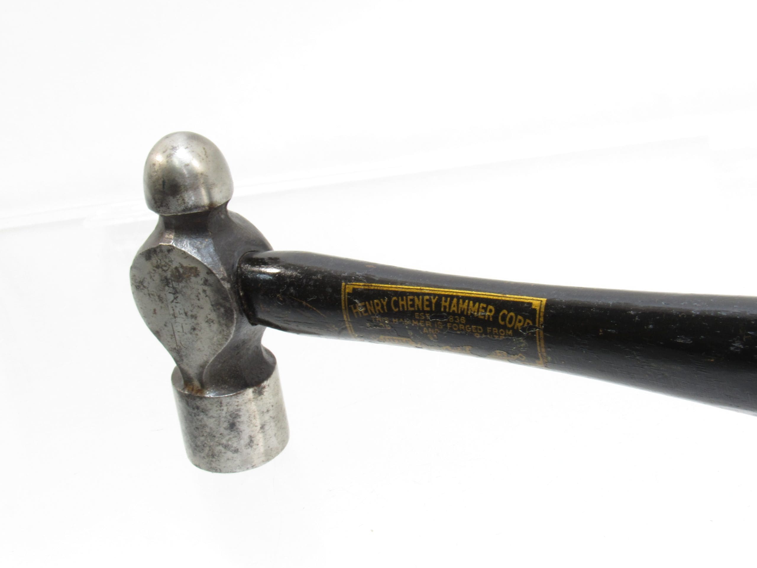 Awesome Henry Cheney Ball Peen Hammer With Black Gold Label