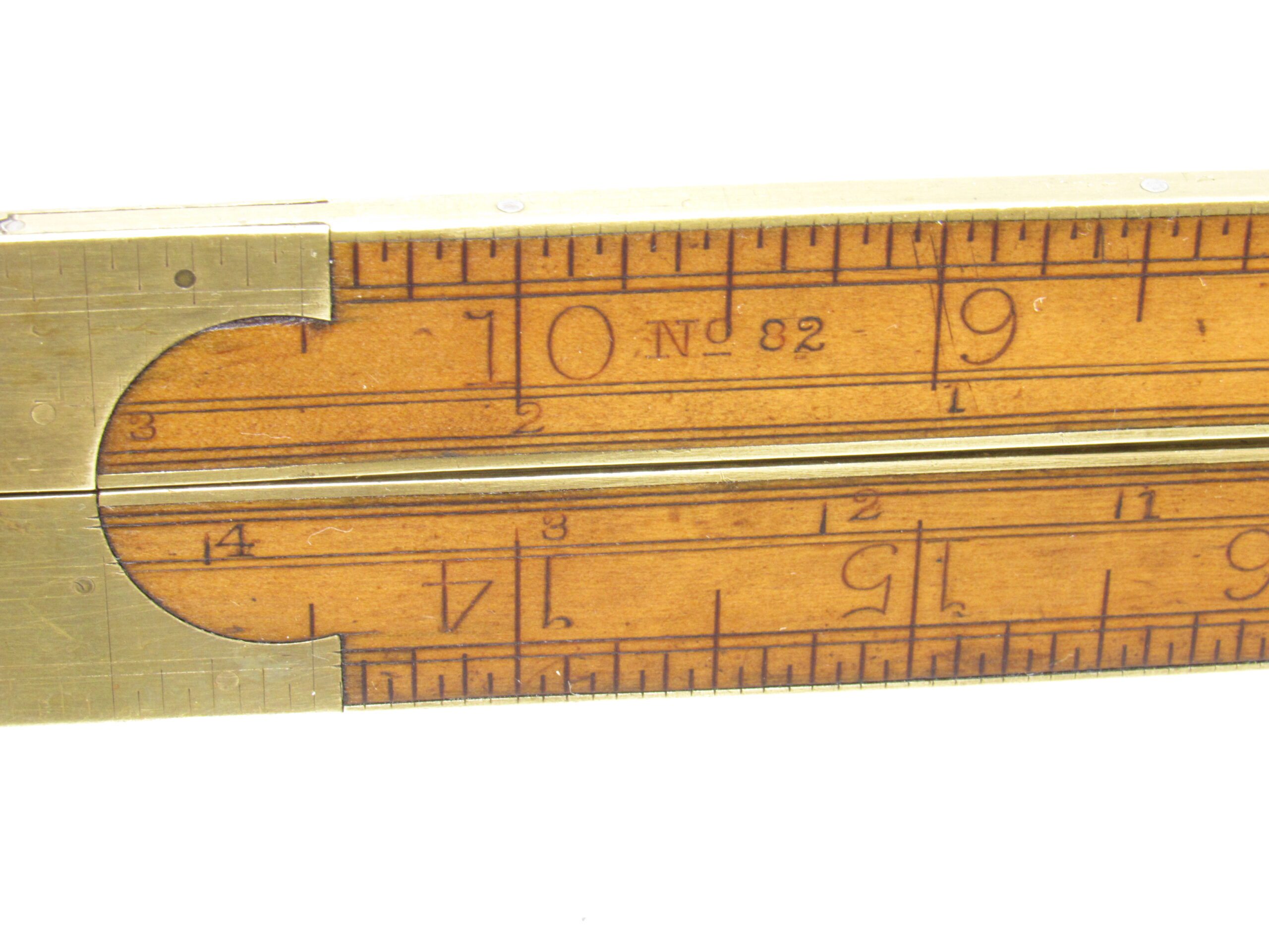 NICE STANLEY # 82 BRASS BOUND CARPENTERS BOARD SCALE RULE - Michael ...