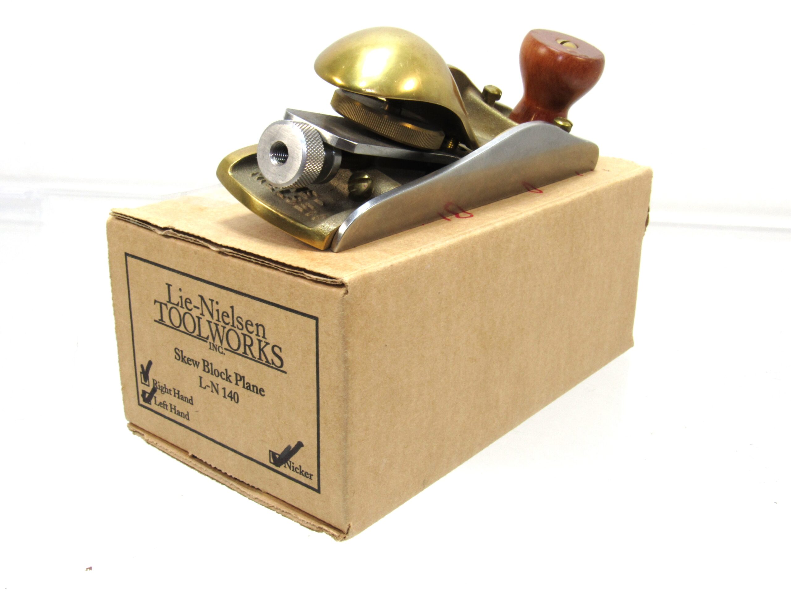 EXTRA NICE IN BOX LIE NIELSEN # 140 SKEW IRON BRONZE SIDE RABBET BLOCK ...