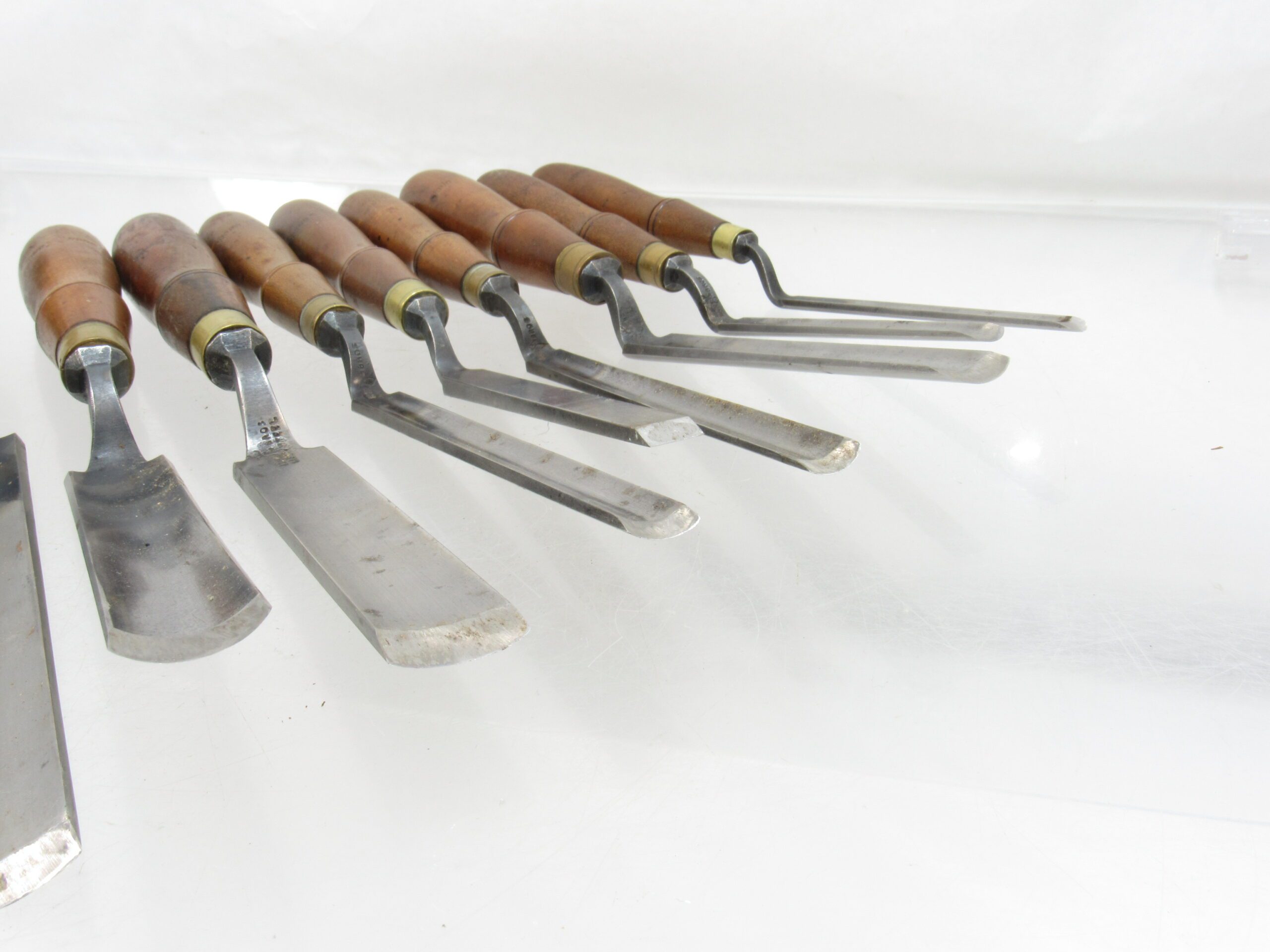 Great Set of 9 Buck Brothers Crank Neck Gouge Chisels - Michael ...