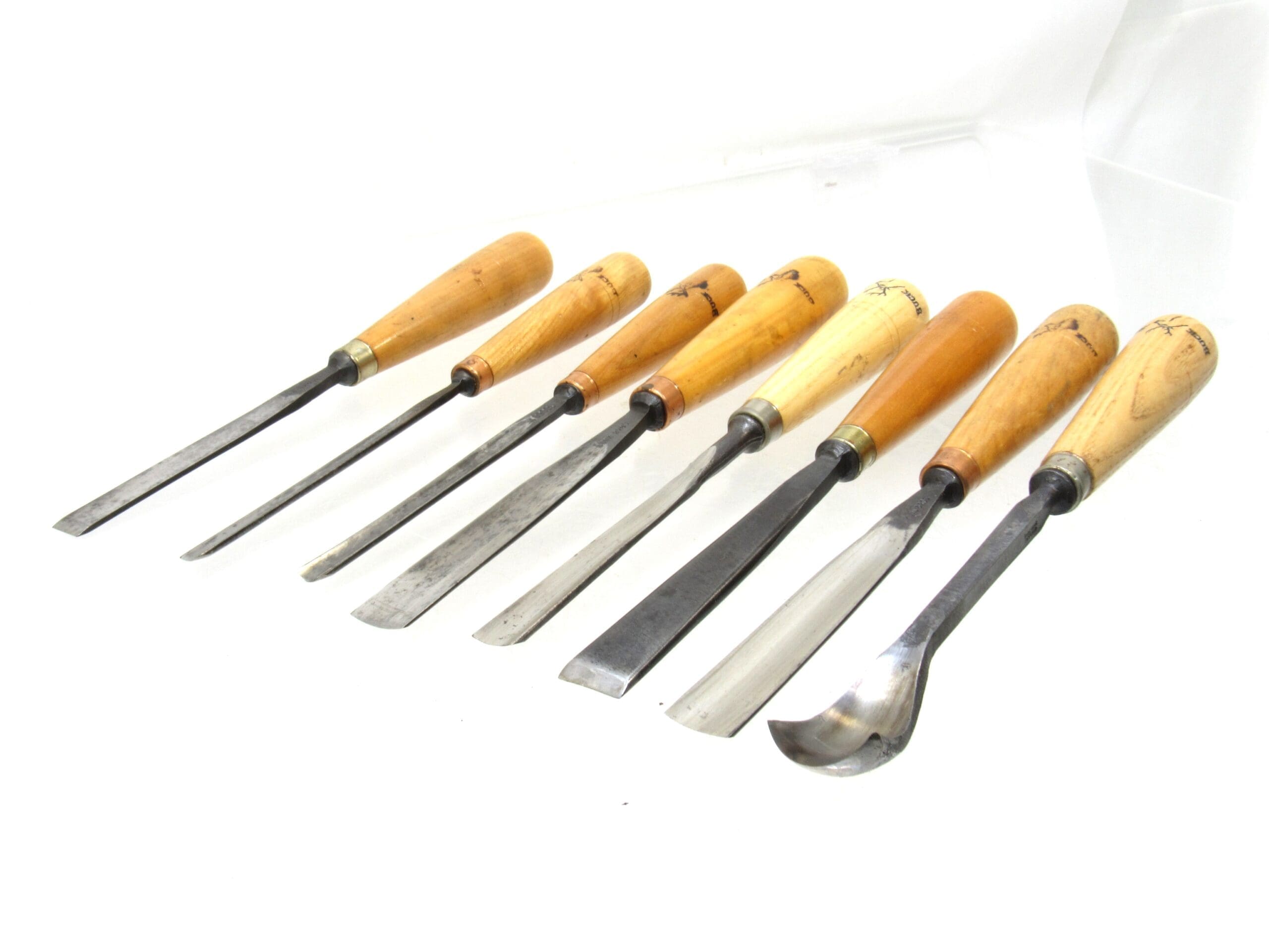 Awesome Large Size Set of 8 Buck Brothers Carving Chisels - Michael ...