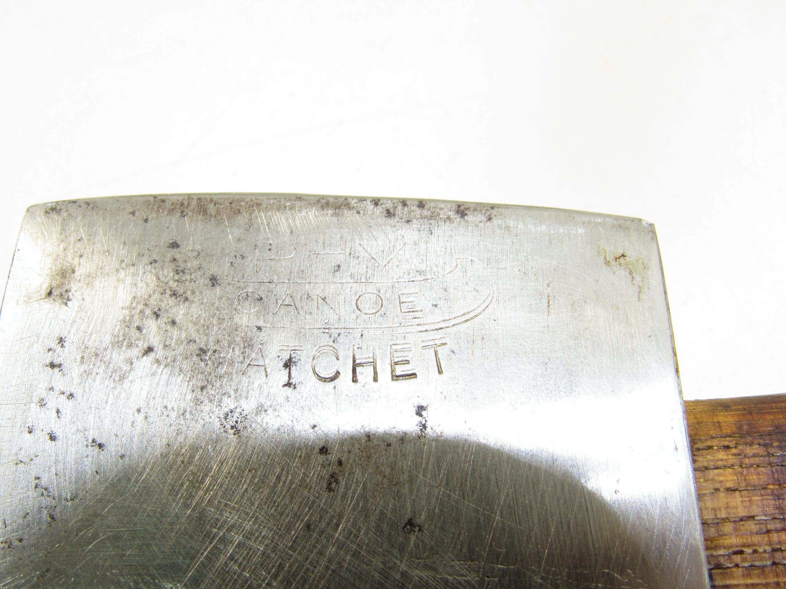 Spectacular Early Peavey Canoe Hatchet With Proper Marked Sheath