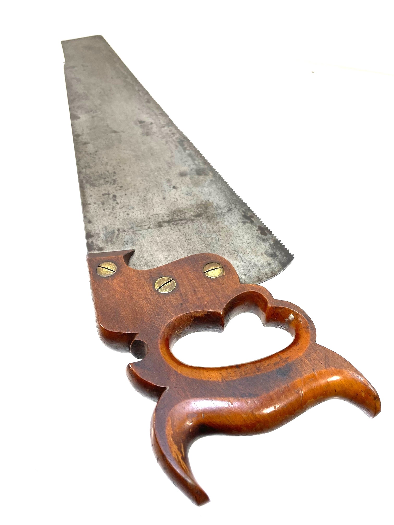 Amazing Disston 9 Panel Saw With Handle Label and Full Etching 18