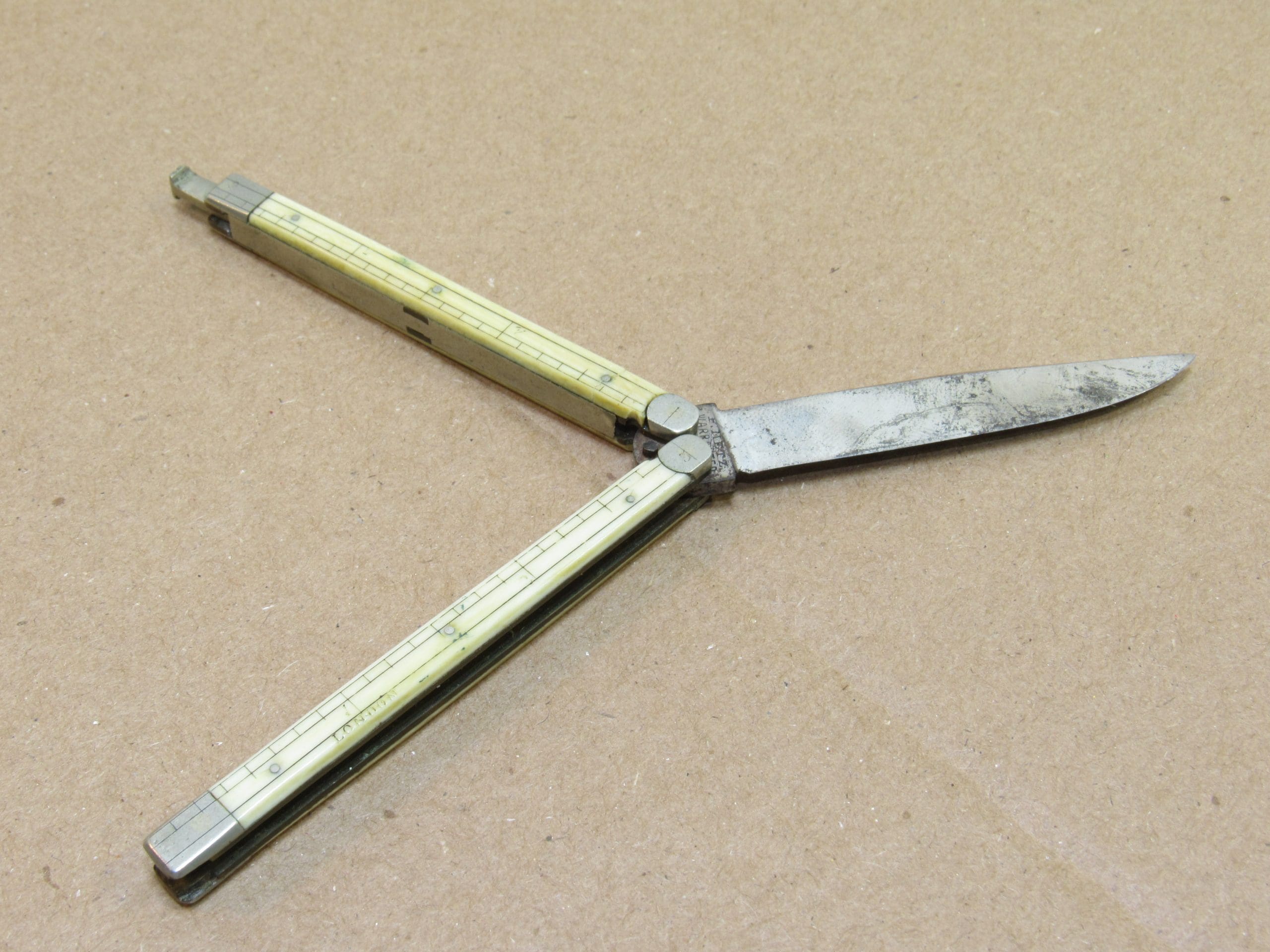 Early Ruler Like Tools Very Rare & Early Jack Knife Folding Ruler Marked Patent 1500 Warranted ...