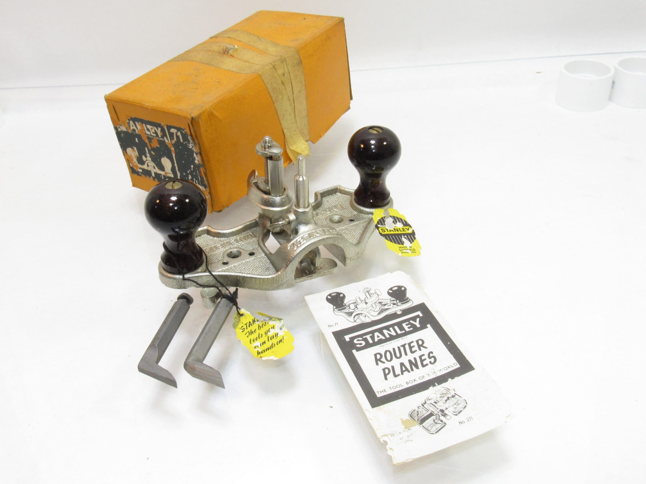 Stanley 265 Mk1 Router Fine In Box Stanley # 71 Router Plane Complete With 3 Cutters, Depth ...