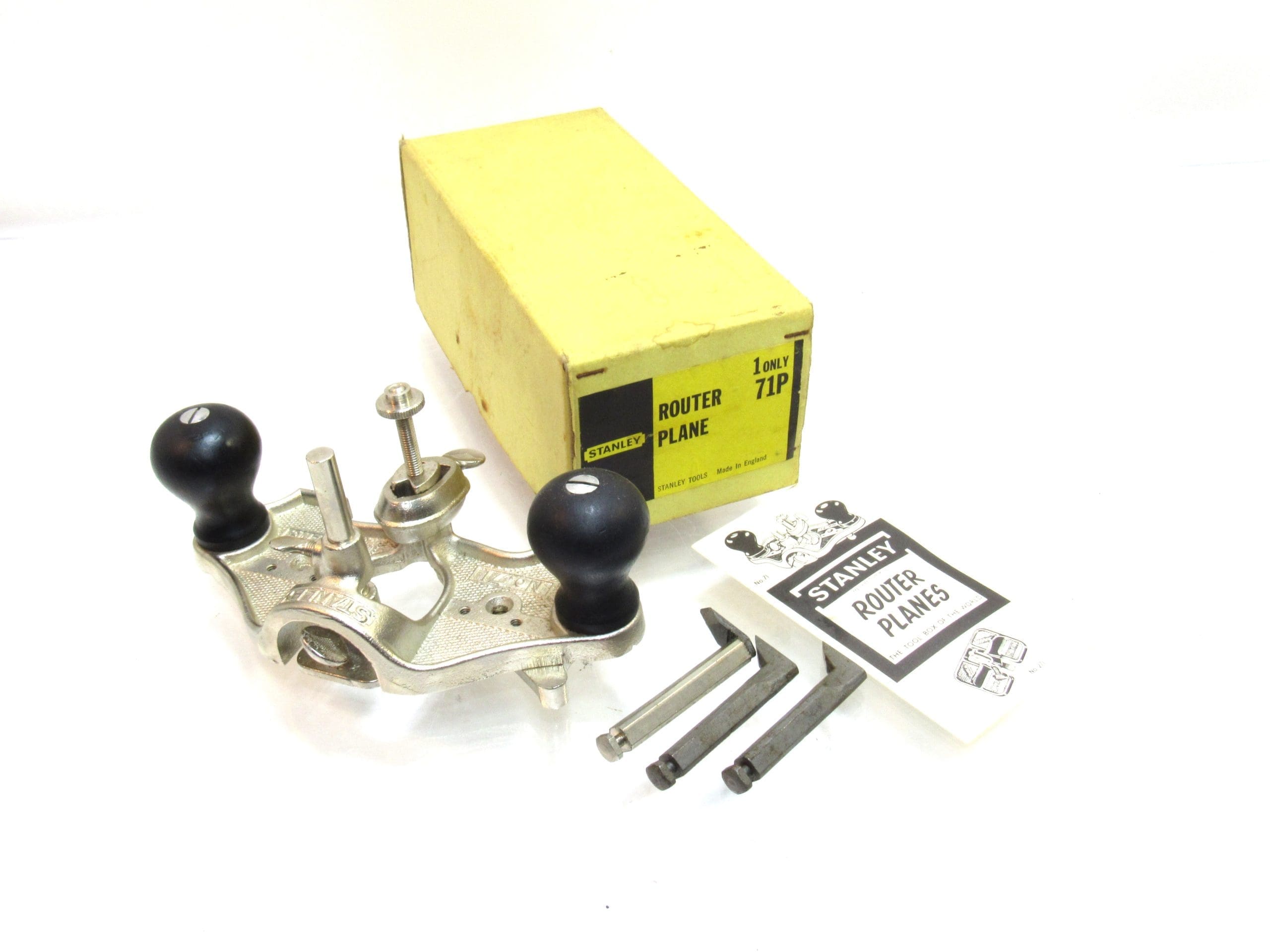 Stanley 265 Mk1 Router Fine In Box Stanley # 71 P Router Plane Complete With 3 Cutters, Depth ...
